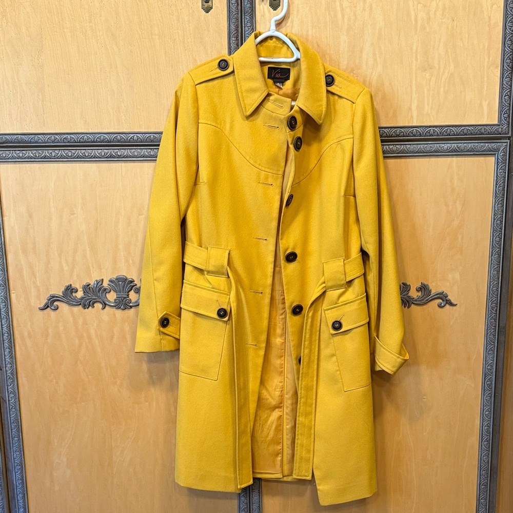 Stylish Yellow Trench Coat